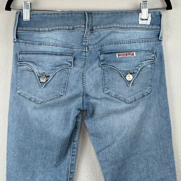 Hudson Blue Low Rise Denim Collin Light Washed Raw Hem Skinny Ankle Jeans 26 - Picture 8 of 14